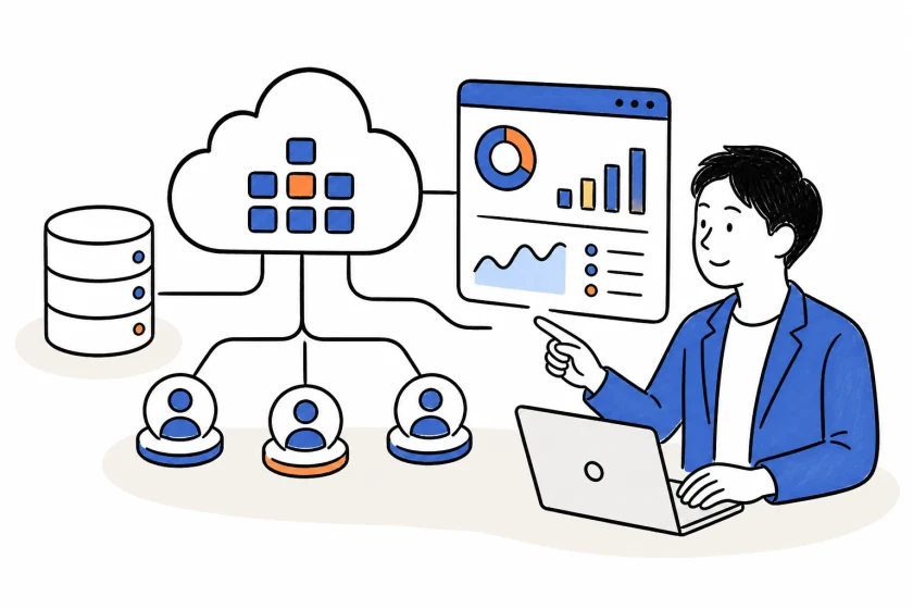 SaaS・業務システムのイラスト